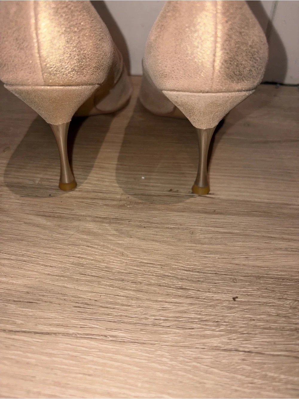 ALDO Szoka Gold Metallic  Peep Toe Pumps size 37